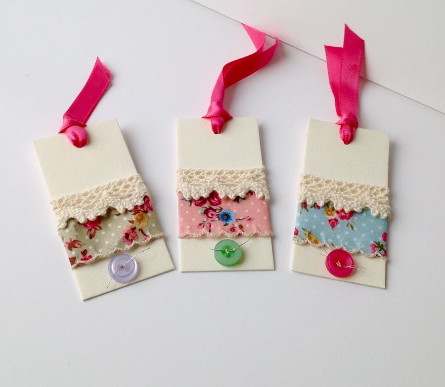 Gift Tags,Set of Six,Handmade Message Tags,