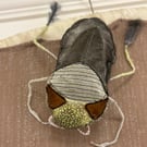 Water Boatman wall textile sculpture 