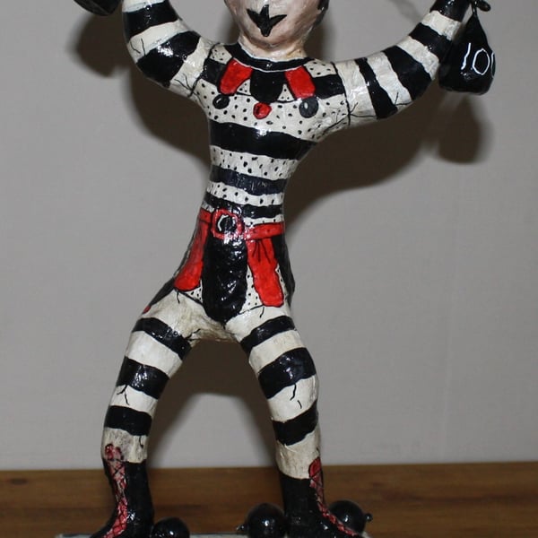 OLD TIME CIRCUS STRONGMAN, UNIQUE HANDMADE PAPER MACHE FIGURE, VINTAGE STYLE