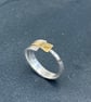 Arrow Ring, silver and gold ring, contemporary ring, simple modern ring, arrows, - Image 6