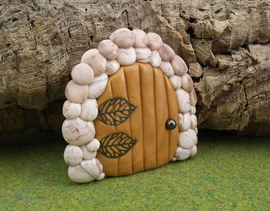 Sale Small Gnome Portal clearance price OOAK Sculpt Fairy Door