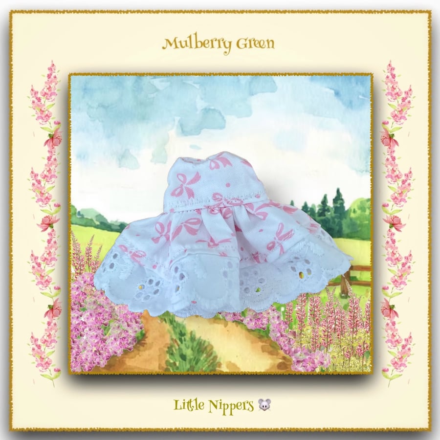 Little Nippers Mice Pink Bows Dress 