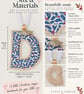 Personalised Liberty Fabric Christmas Initial Decoration – Handmade Door Hanger - Image 4