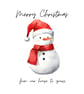 Christmas card - snowman design