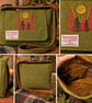 Harris Tweed Crossbody Bag with embroidered trees