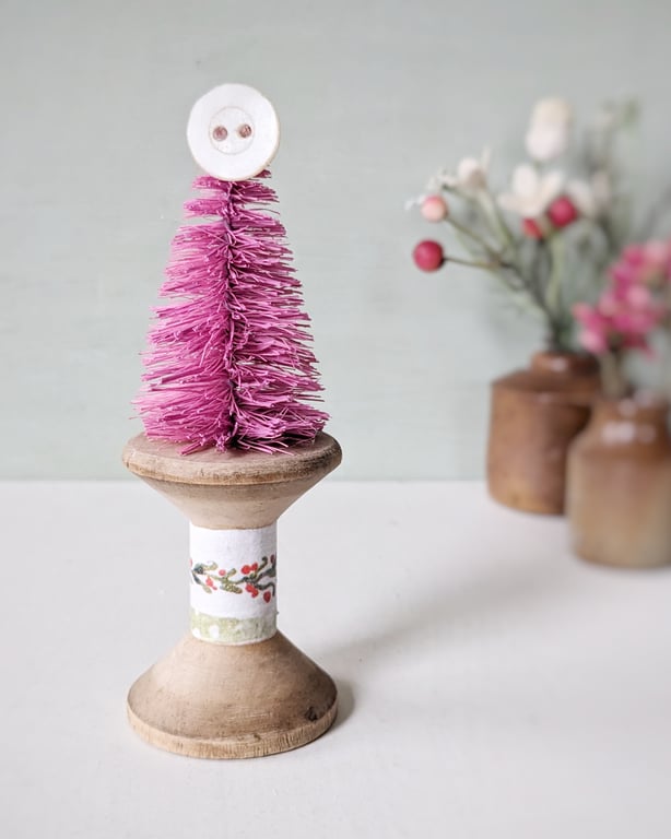 Vintage Bobbin Christmas Tree Decoration