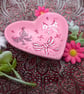 Bows Pink hand-painted ceramic ring jewellery dish - Image 5