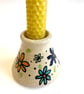 FLORAL CERAMIC CANDLE HOLDERS WITH HAND ROLLED BEESWAX CANDLES - Image 3