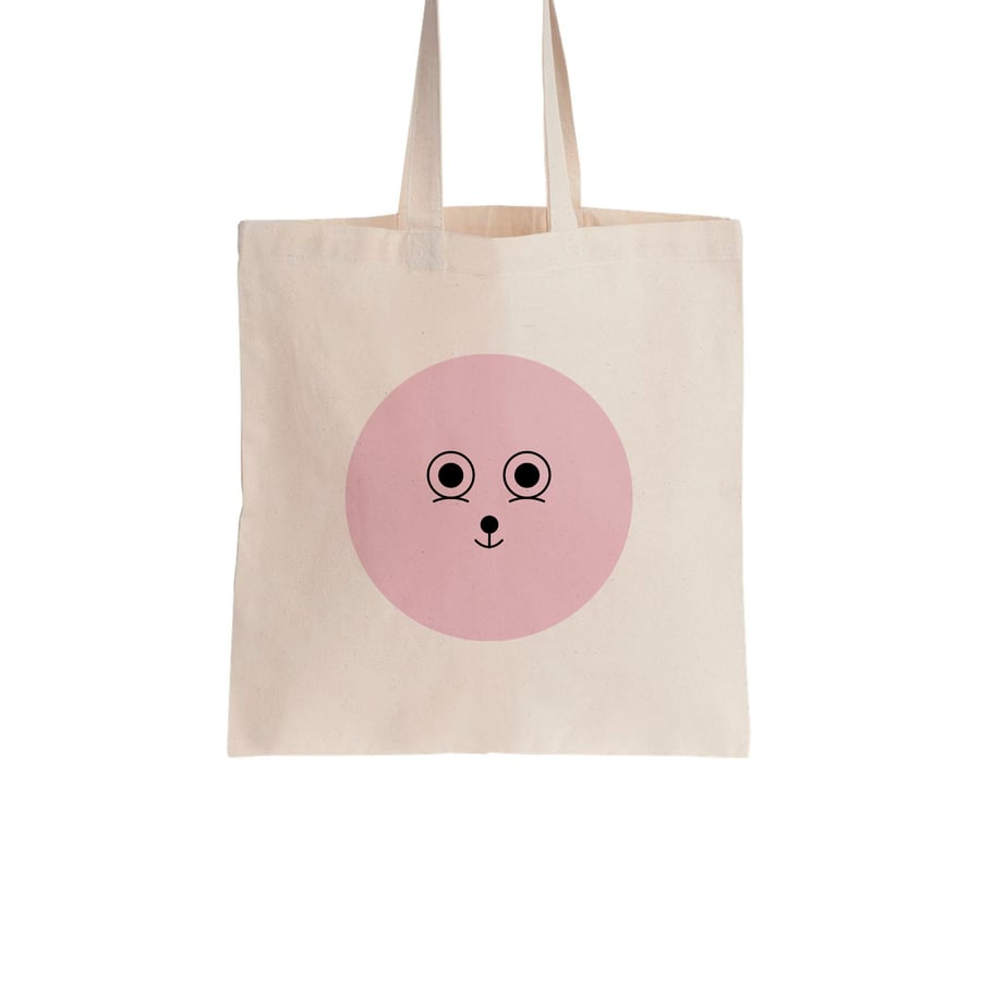Dog Cotton tote bag, Material shopping bag, Market bag, Hand-painted