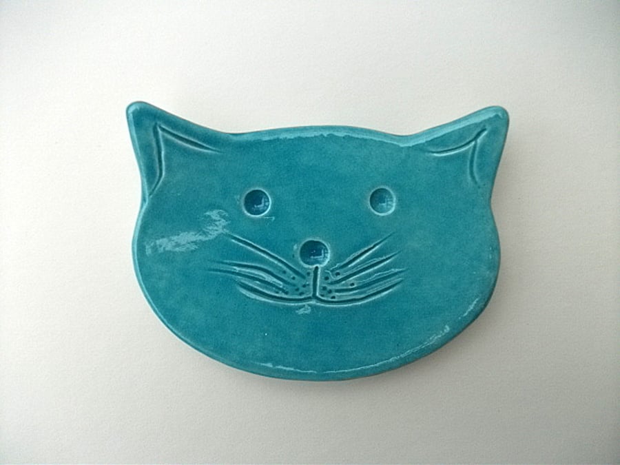Cat face trinket - soap dish
