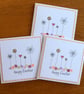 Pack of 3 Mini Easter Cards - Flowers and Sequins - Image 6