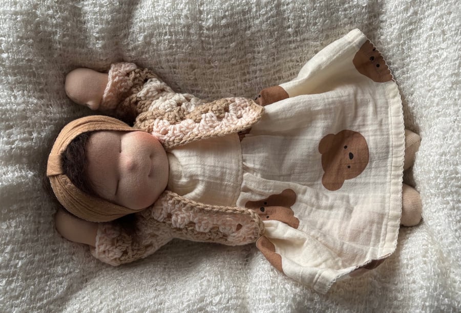 16” Handmade Waldorf inspired weighted baby 