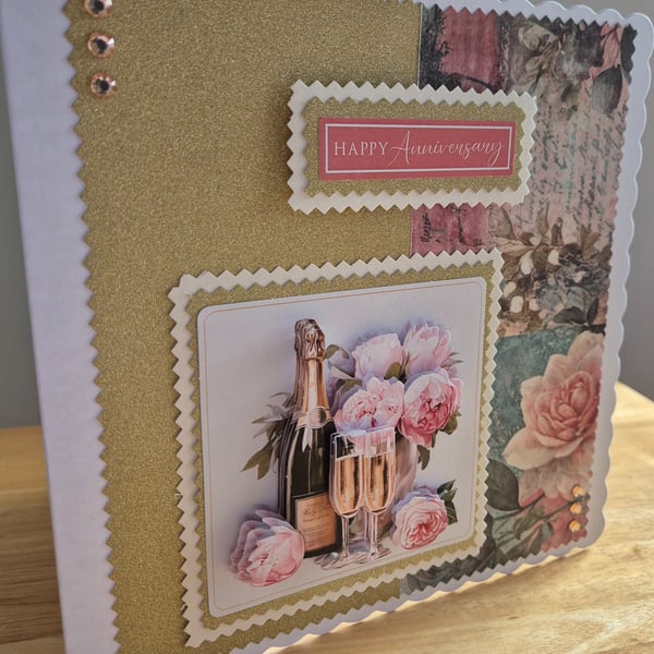 Handmade Happy Anniversary Greeting Card