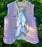 Patchwork patterned Gilet - waistcoat - Upcycled - Handmade