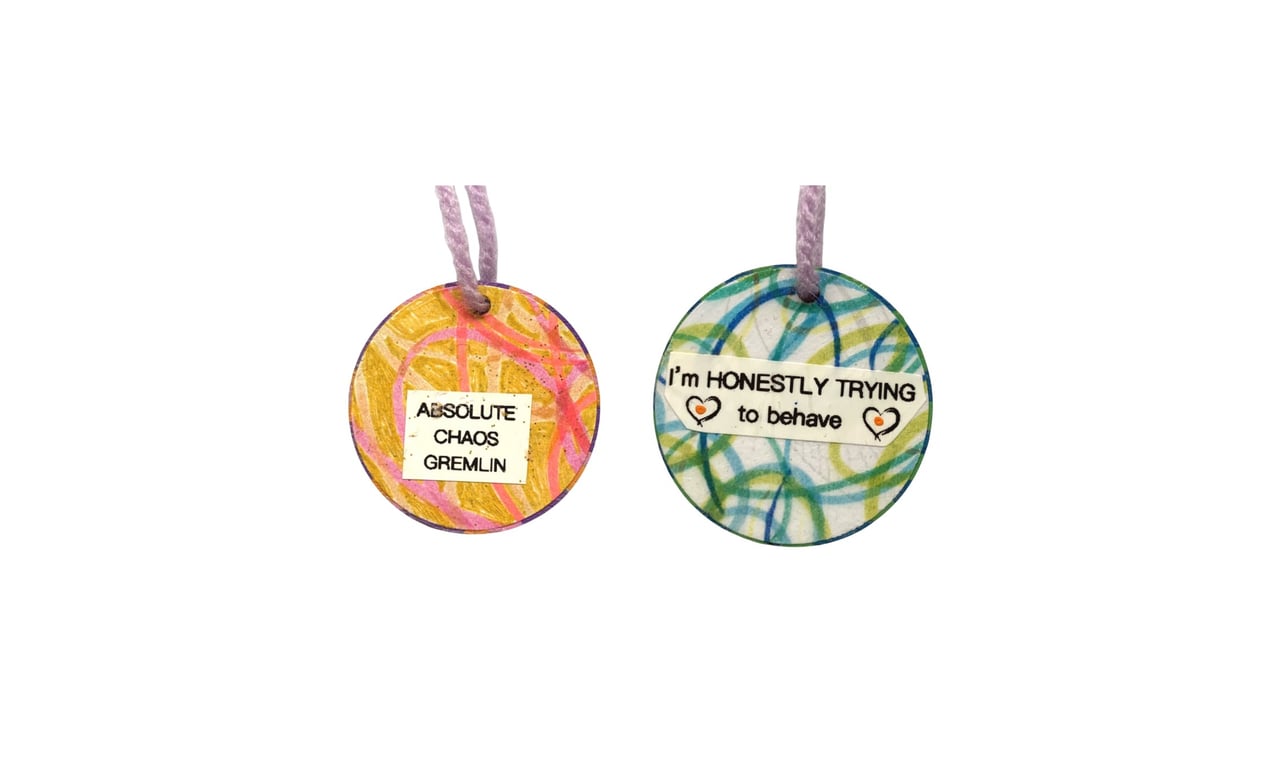 Absolute Chaos Gremlin Hanging Decoration small Joke gift Wooden Love Token 