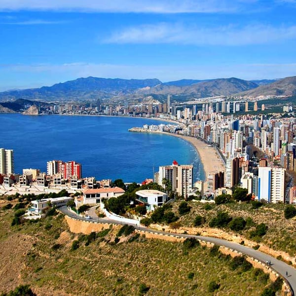 Benidorm Skyline Cityscape Levante Beach Spain Photograph Print