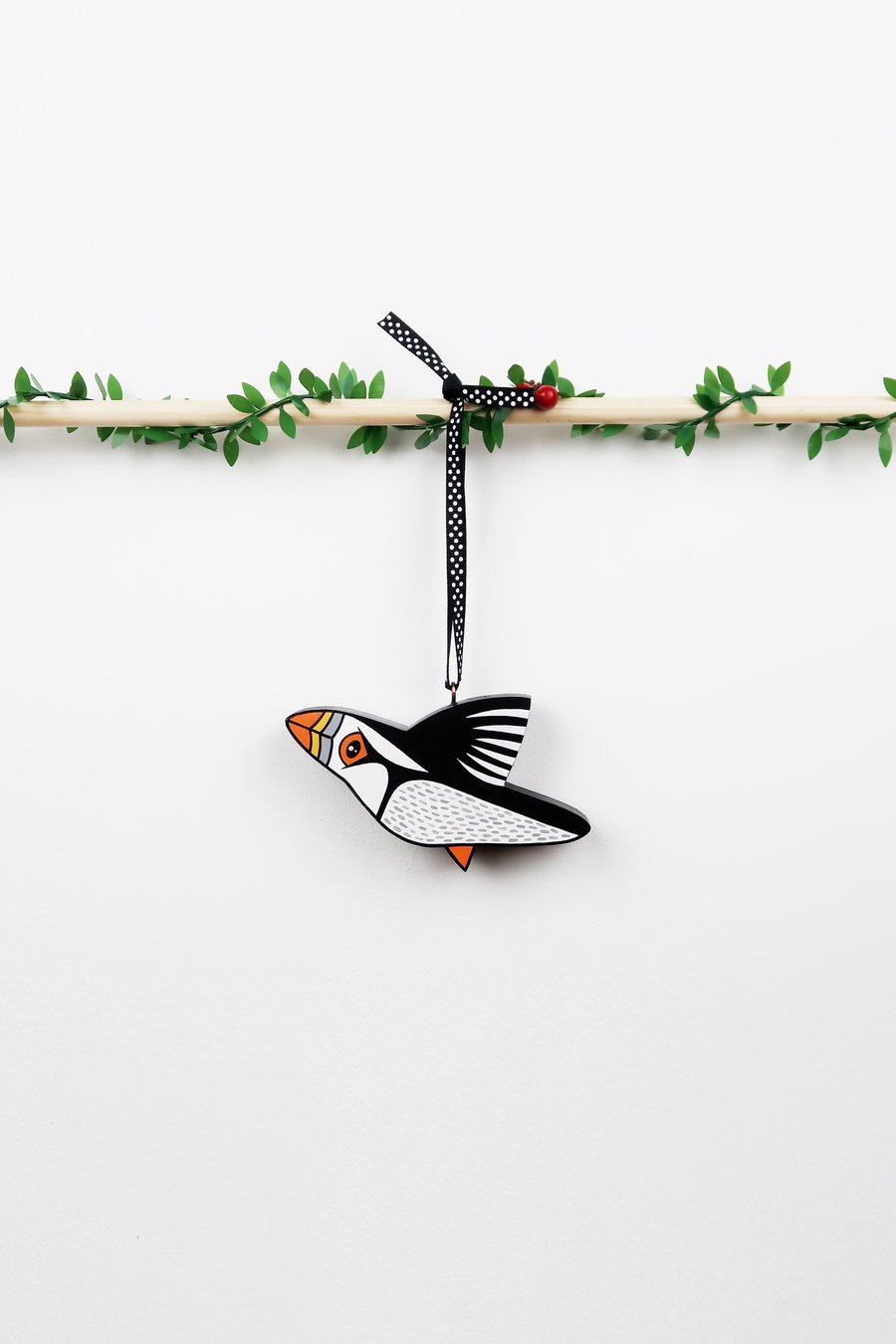 Puffin Christmas tree hanging decoration, bird lover gift, stocking filler.