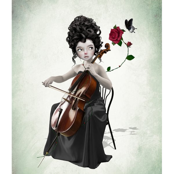 Musical Art Print - Rose Symphony