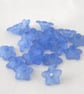 20 x 10mm Blue Lucite Flower Beads - Image 1