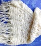 CREAM CROCHETED LACE PATTERN SHAWL - Image 3