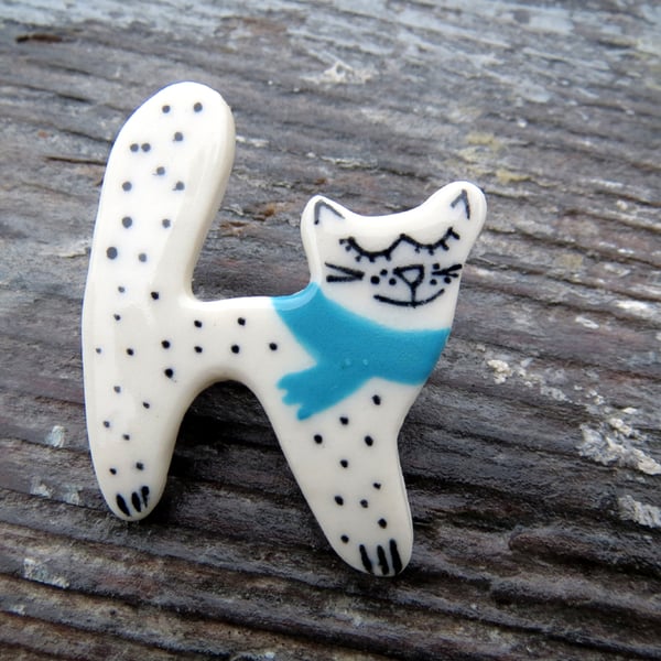 Christmas Cat Brooch