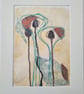 Original Art Mixed Media 'Tears' Series No 1 A3 Mounted