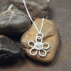 Sterling Silver Flower Pendant Necklace - Folksygardeners