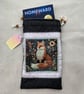 Handmade Quilted Fox Gift Pouch – Padded Drawstring Bag with Tag