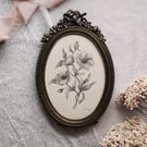 Original drawing in vintage frame