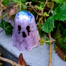 Spooky Cute Mini Ghost Figurines Eco-Resin Glitter Brain Detail Handmade Gothic 