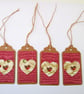 Set of 4 Christmas robin gift tags - Image 2