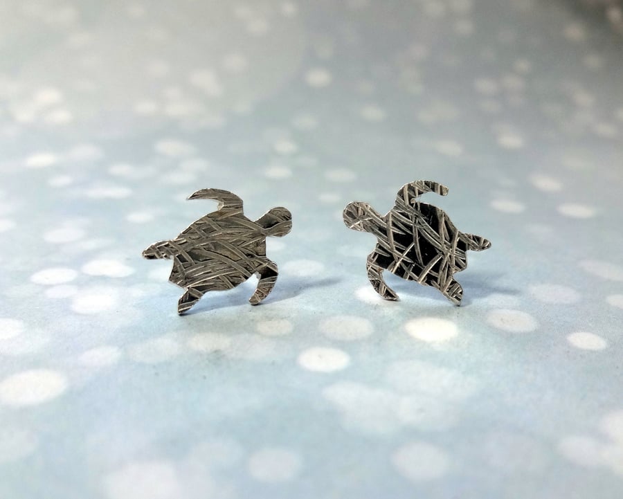 Sterling Silver Turtle Studs