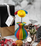 Rainbow Mini vase with Paper Rose Flowers - Image 8