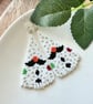 Christmas snow-gnome snowman beadwork earrings - Image 2