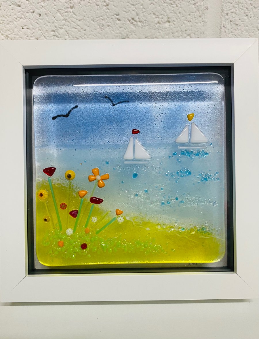 St Ives fused glass picture 