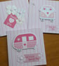 Pack of 3 cards - Pink Retro - Image 1