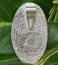 Fine silver enameled heron pendant  - Image 3
