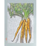 Carrot original wall art, vegetable drawing, small kitchen art - Image 2
