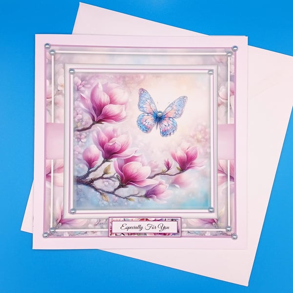 Birthday Card, Wife, Daughter, Mother, Grandmother, 8x8inches, 20x20cms