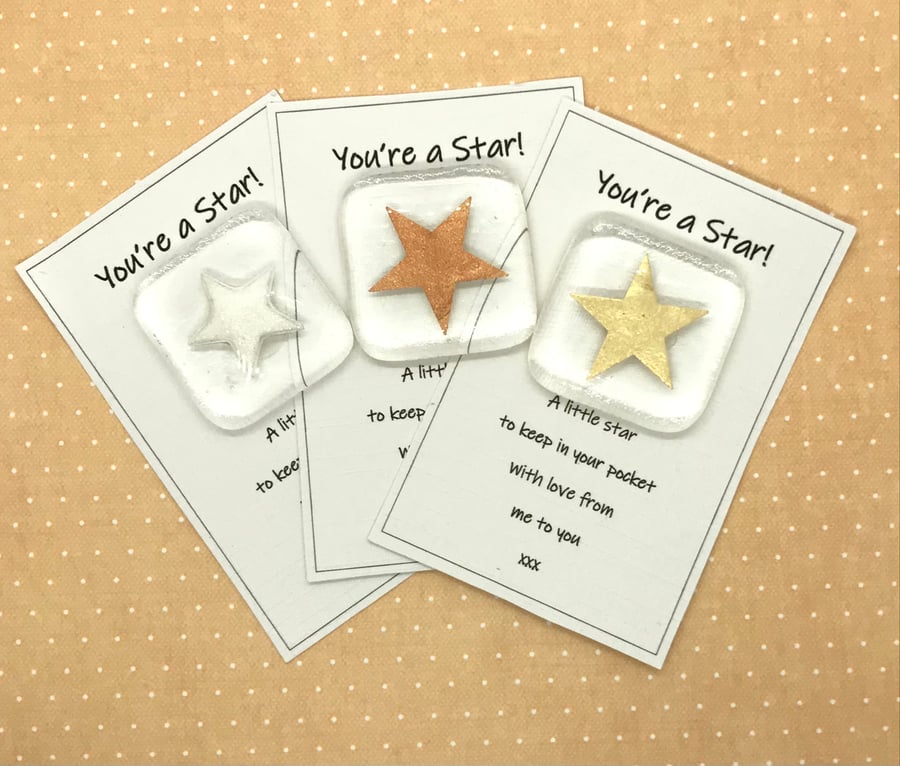 Fused Glass Pocket Star