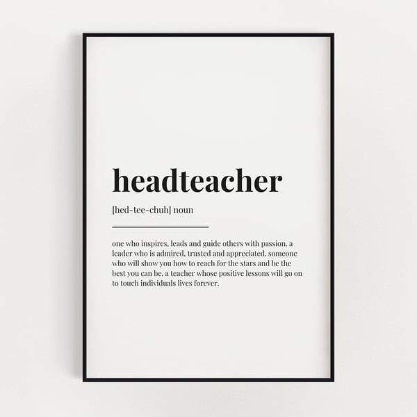 Headteacher Definition Print