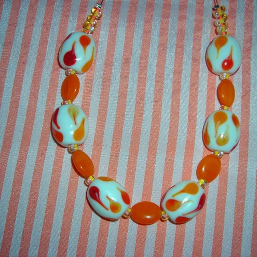 Funky Orange Necklace