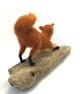 Needle Felted Fox on Driftwood, one of a kind ornament - Image 3