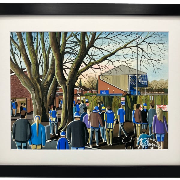KIngs Lynn. Framed & Unframed Fine Art Print Town Football Club FC, Stadium Gift