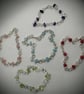 Silver wire and semin-precious stone Infinity bracelets - multiple options - Image 3