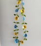 Handmade Felt Pansy Garland, home decor - Image 1