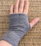 Soft lilac grey angora wool mix Wrist Warmers Upcycled from recycled knitwear 