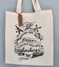 Individually Printed Tote Bags with Original Adventure Illustration 