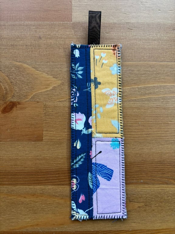 Patchwork floral bookmark