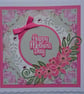 Mother's Day Card Happy Mother's Day White Pink Flowers Daisy Floral